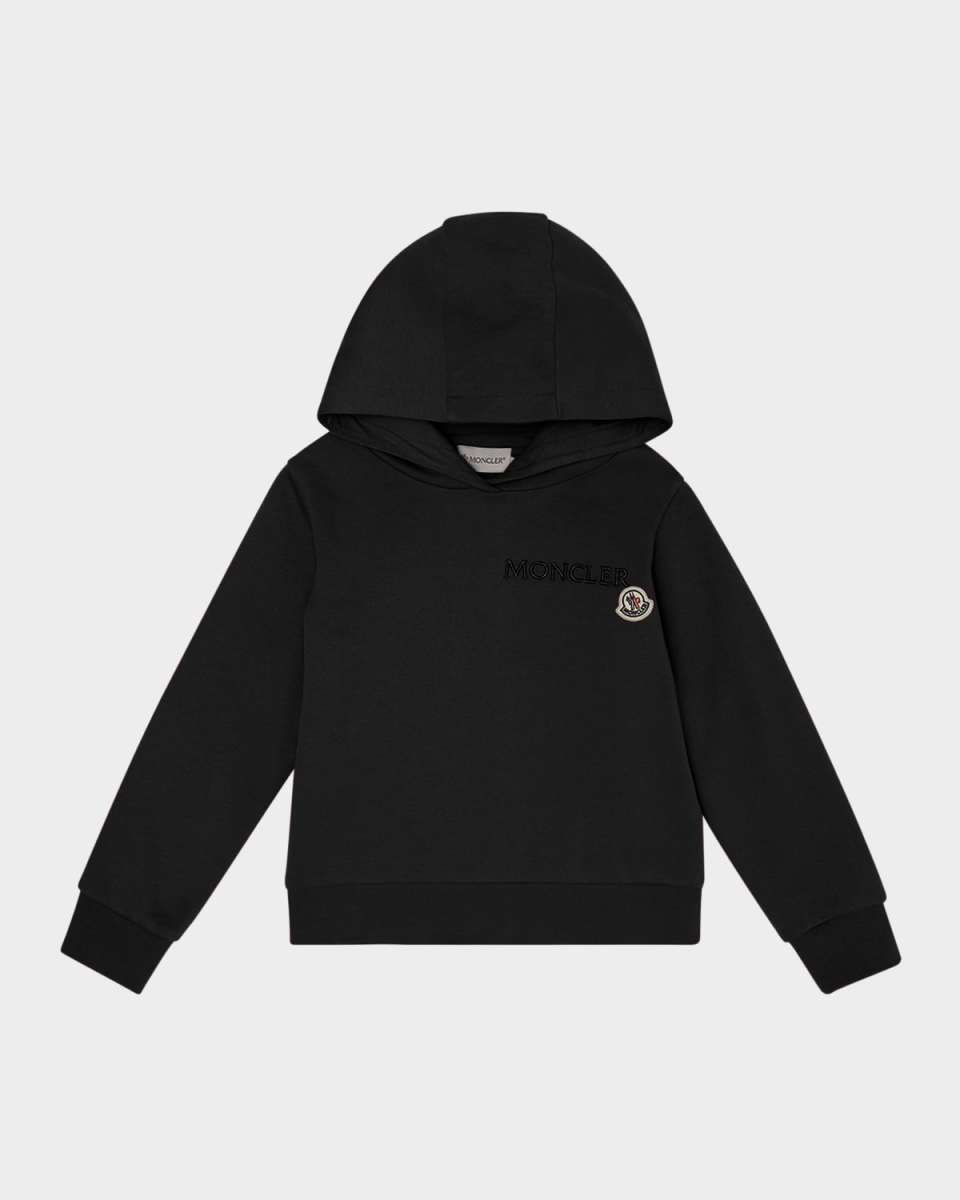 Girl's Embroidered Logo Appliqué Hoodie, Size 4-6